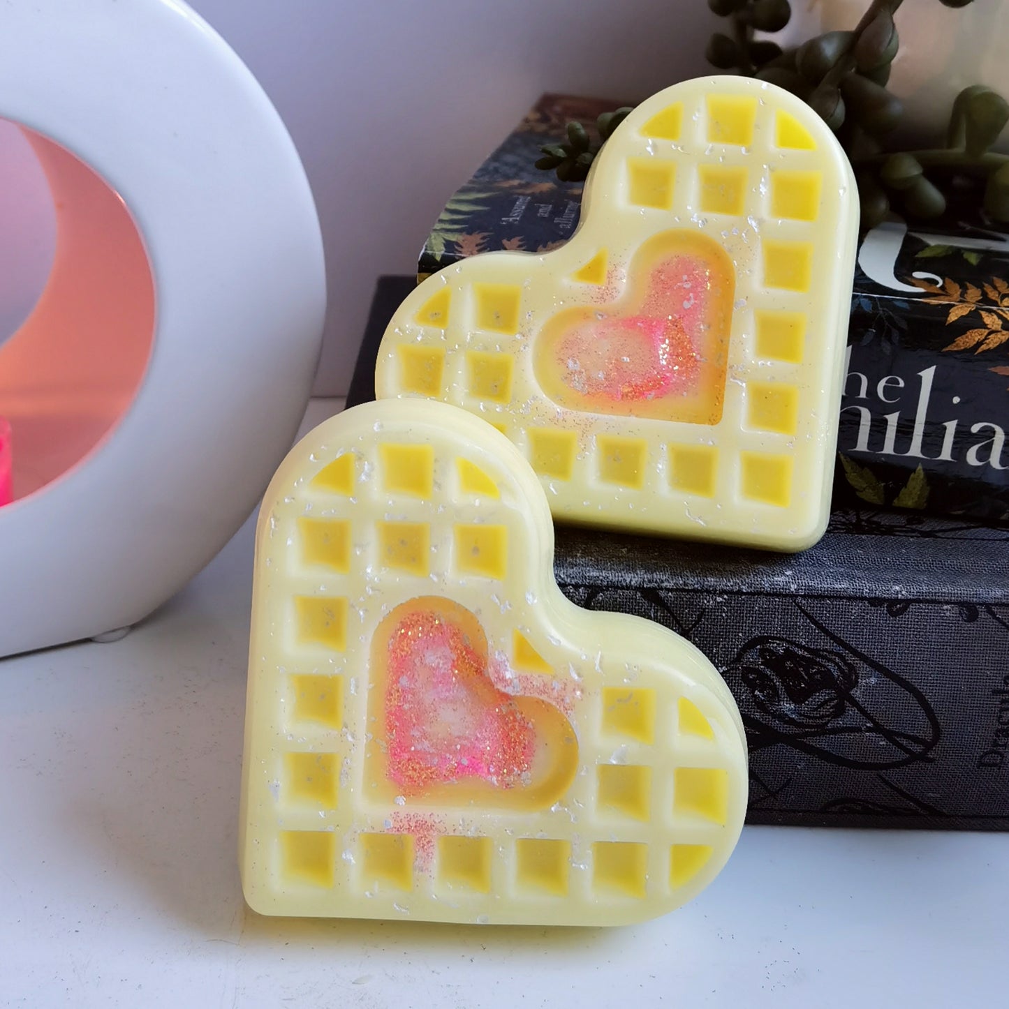 Lemon Sherbet Waffle Heart