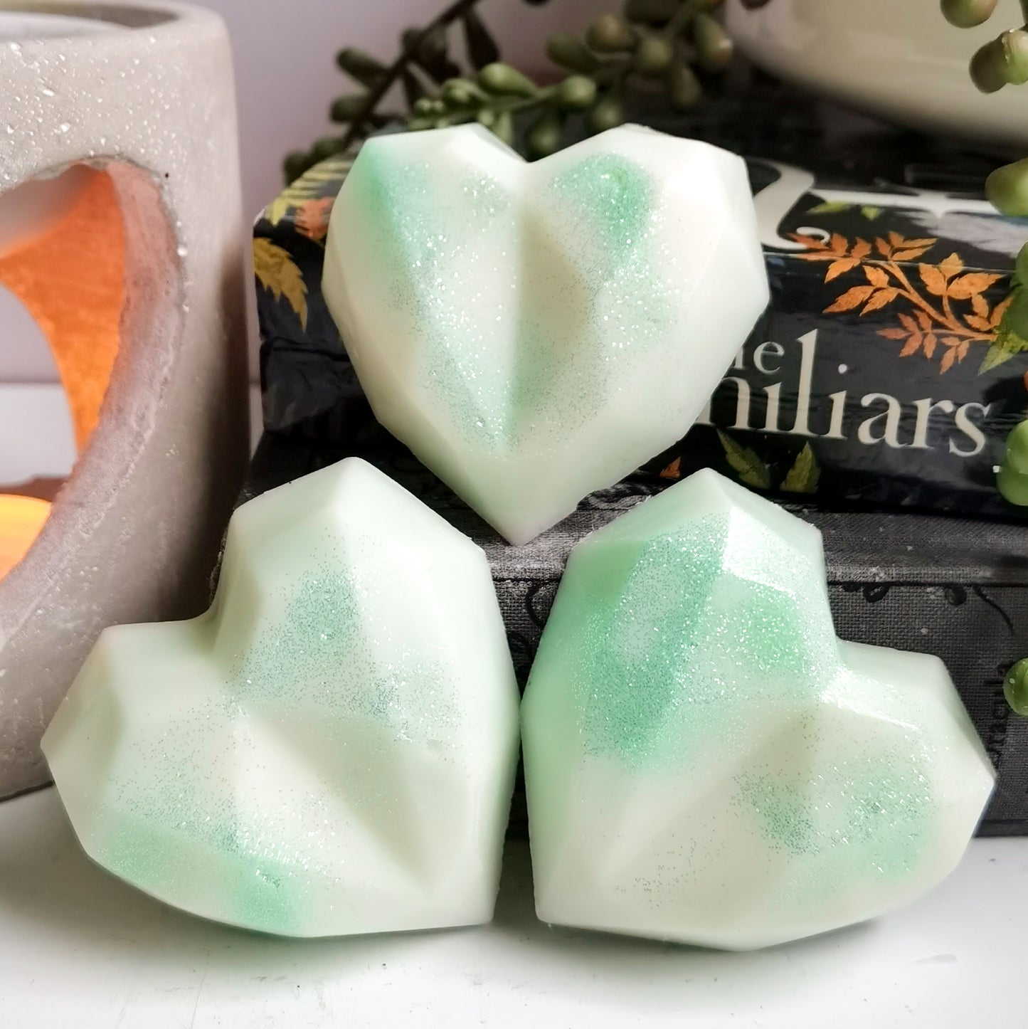 Lime & Coconut Geo Heart