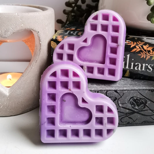 Soft Lavender Waffle Heart